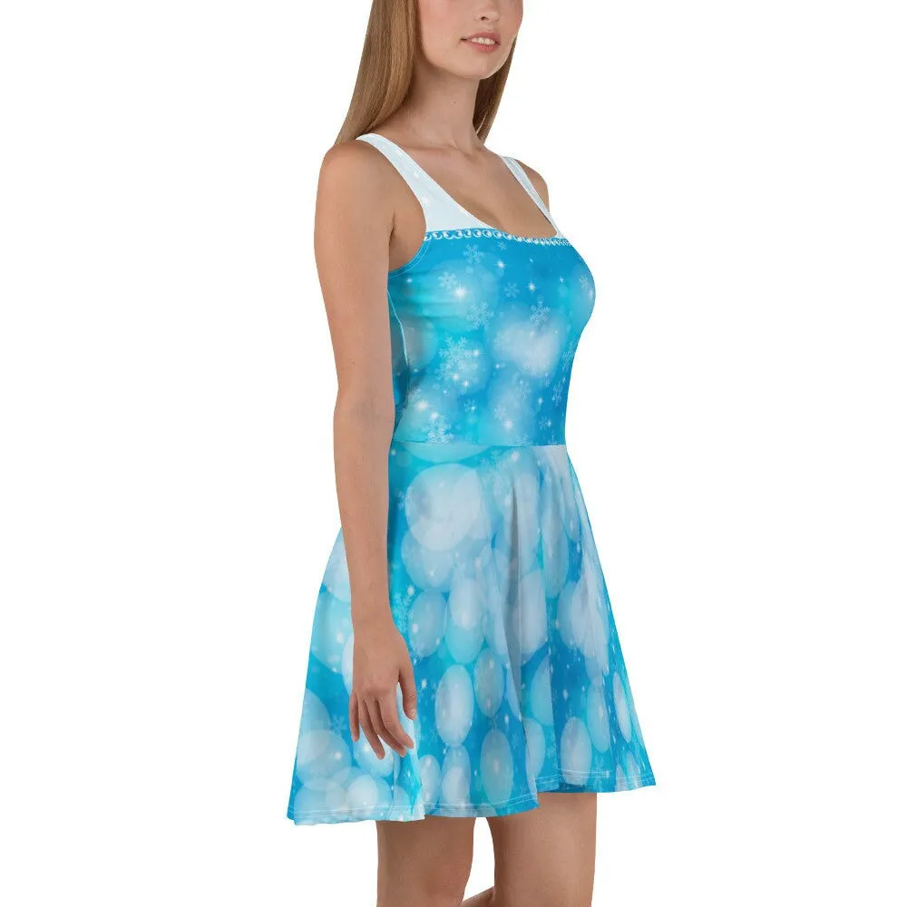 Elsa Frozen Inspired Princess Cosplay Costume - Skater Dress