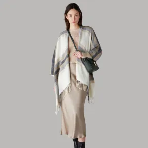 Emma Marella Nella Tartan Poncho