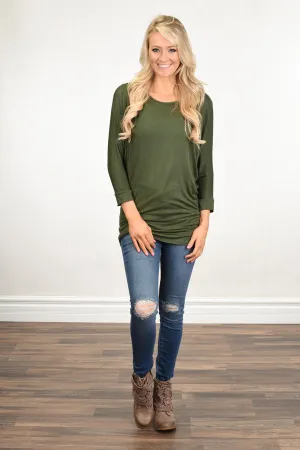 Essential Dolman Top ~ Olive