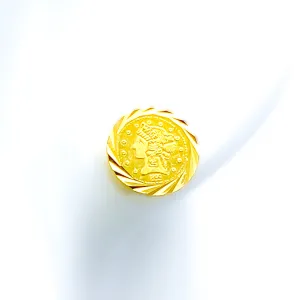 Exquisite Chic 22k Gold Coin Earrings