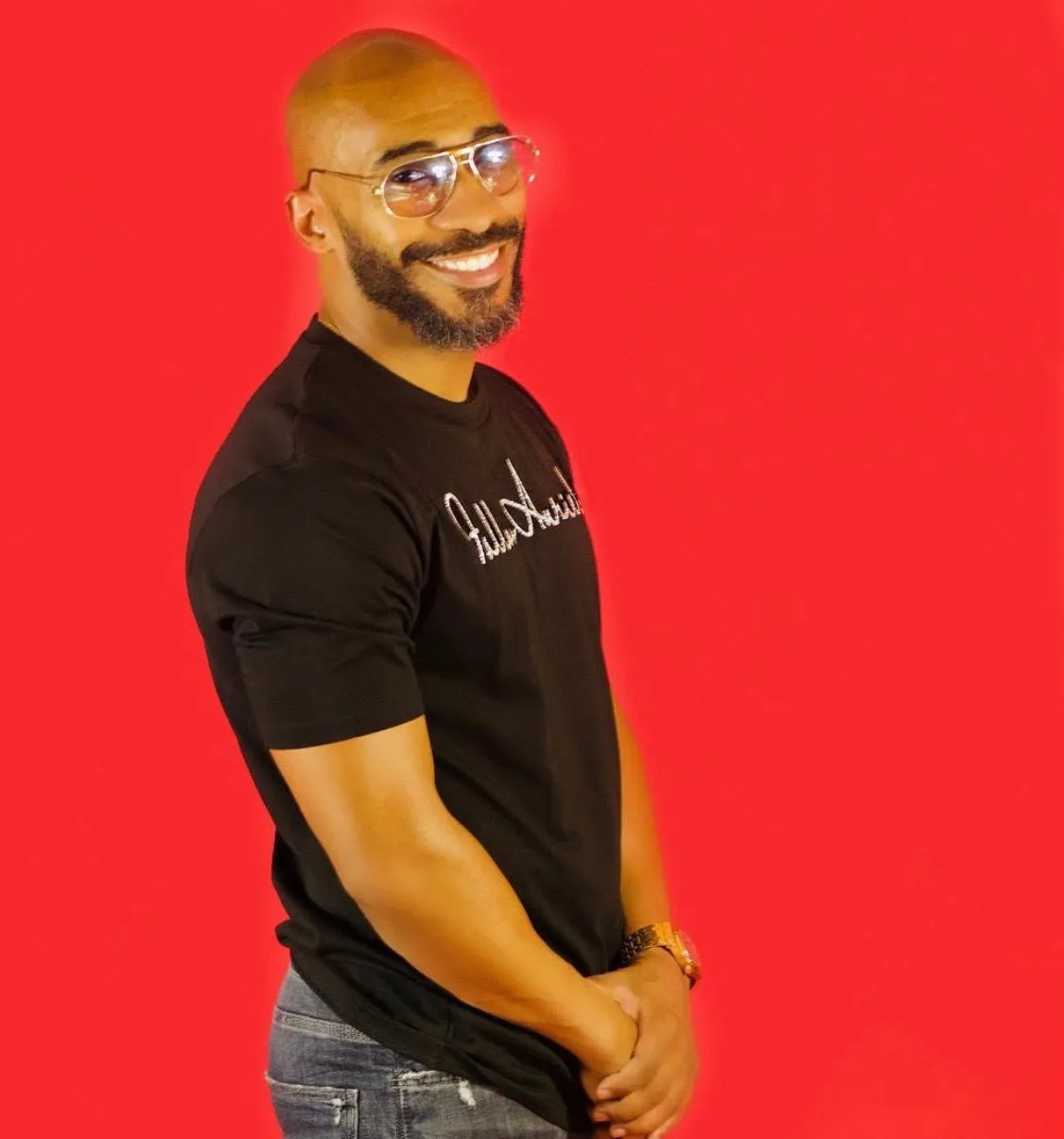Fallon Aurielle Unisex Signature Classic T-Shirt (Black & Silver)