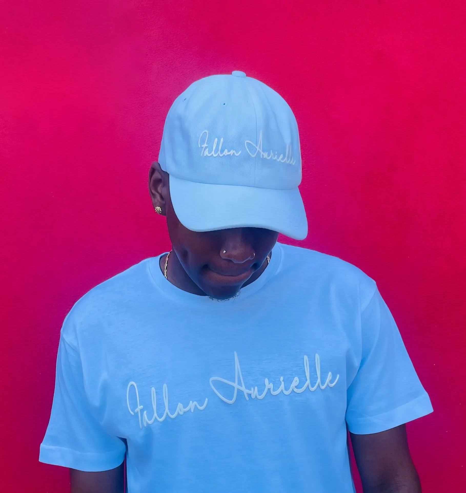 Fallon Aurielle Unisex Signature Classic T-Shirt (White On White)