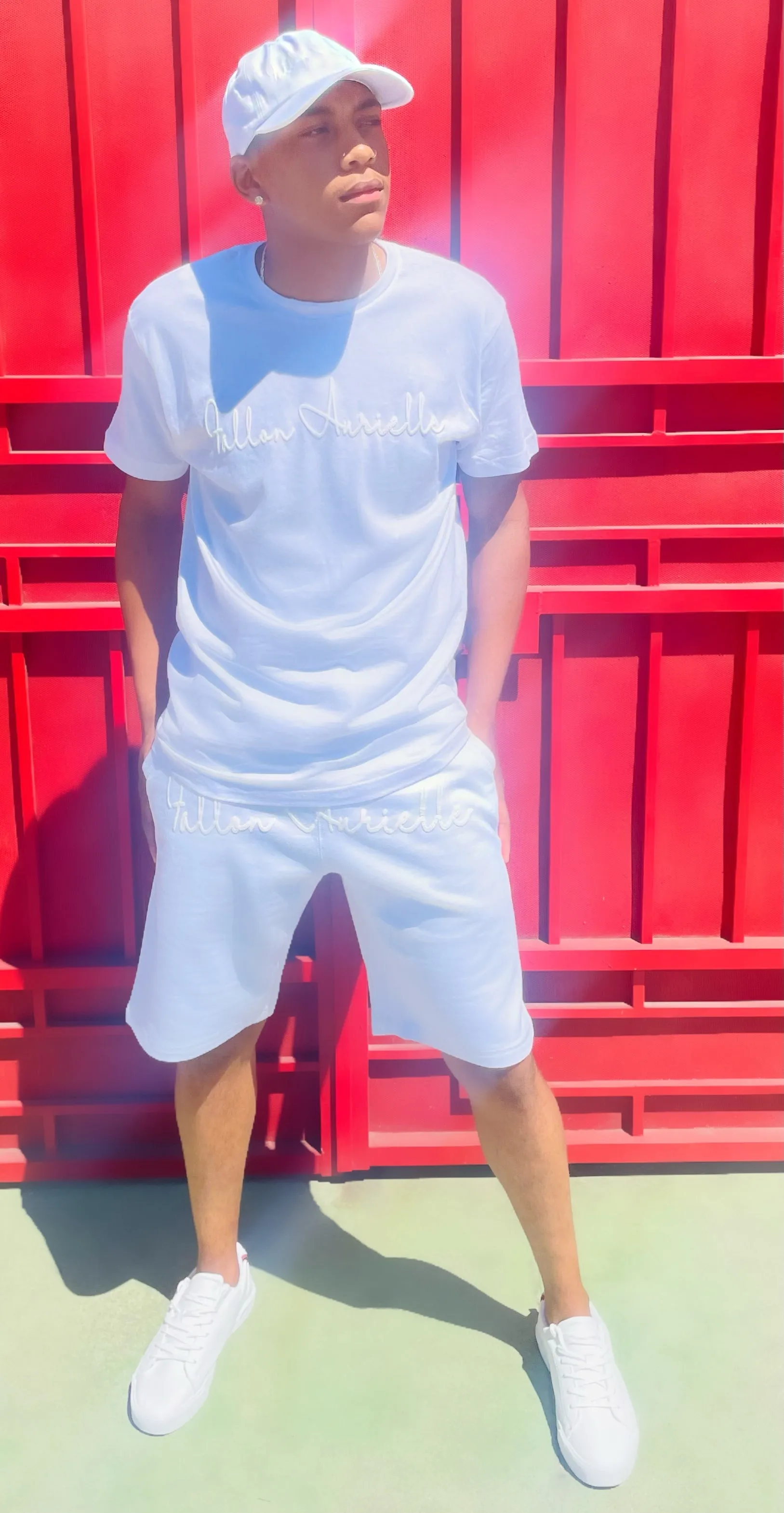 Fallon Aurielle Unisex Signature Classic T-Shirt (White On White)