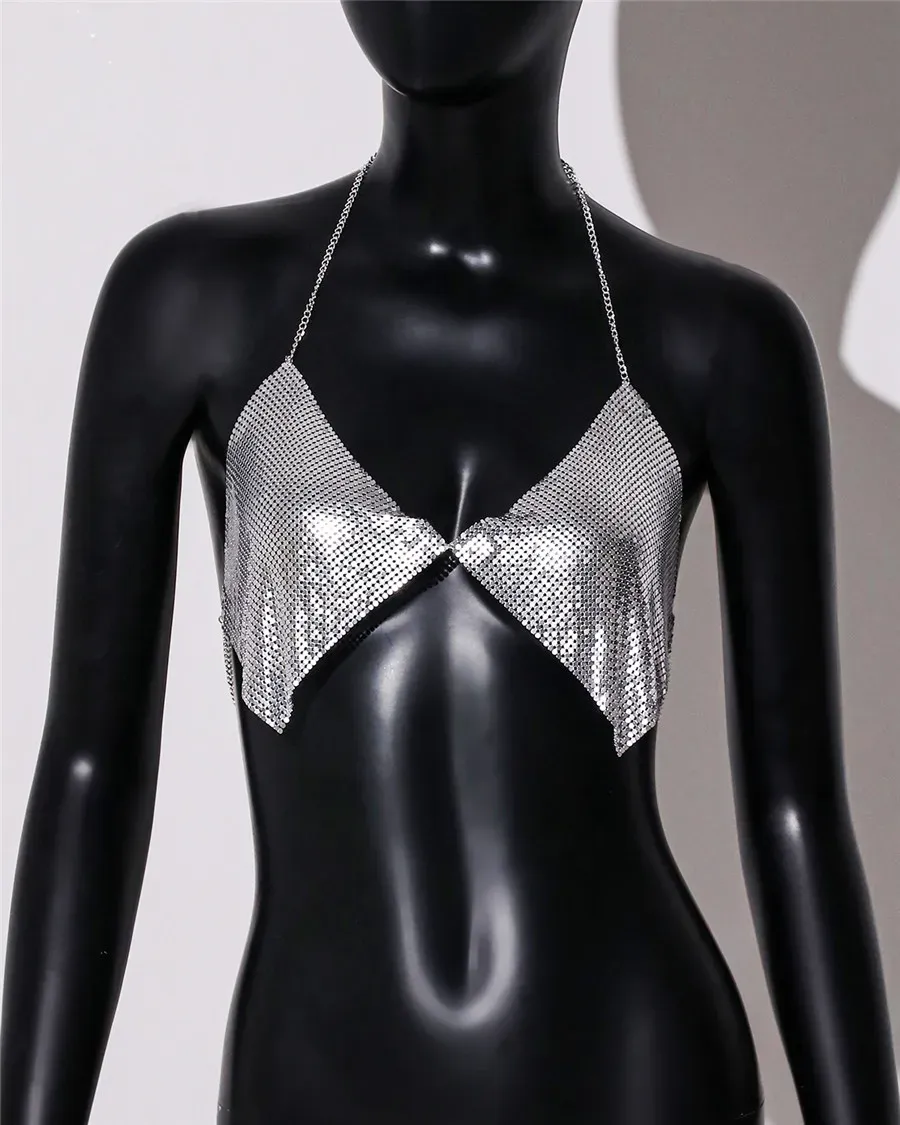 Fashion Metal Sequins Top
