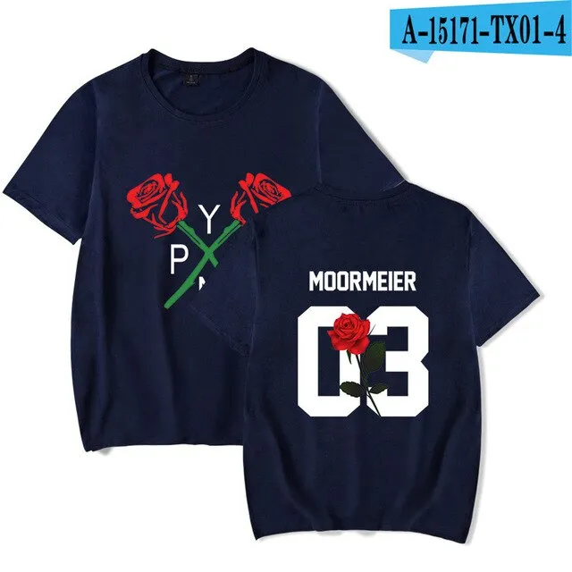 Fashion Pop Ladies T shirt Casual Top Girl t-shirt Role Rose Print Lady Clothing T-shirt Black Street Wear Short Sleeve xxs-4xl