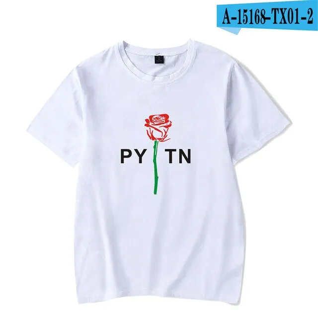 Fashion Pop Ladies T shirt Casual Top Girl t-shirt Role Rose Print Lady Clothing T-shirt Black Street Wear Short Sleeve xxs-4xl