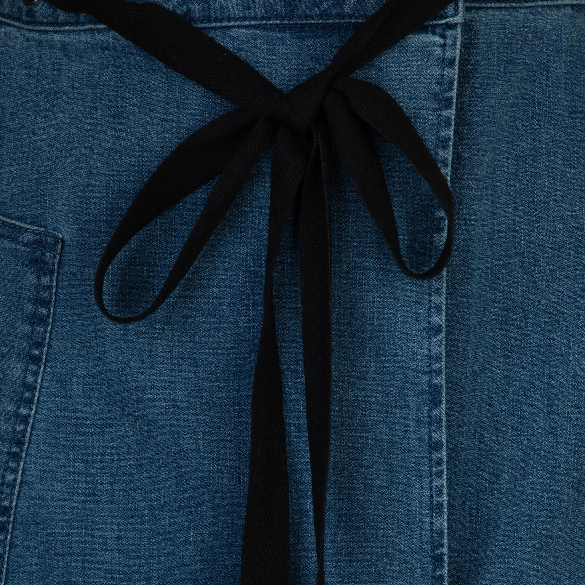 Faves Denim Wrap Skirt with Cotton Tape