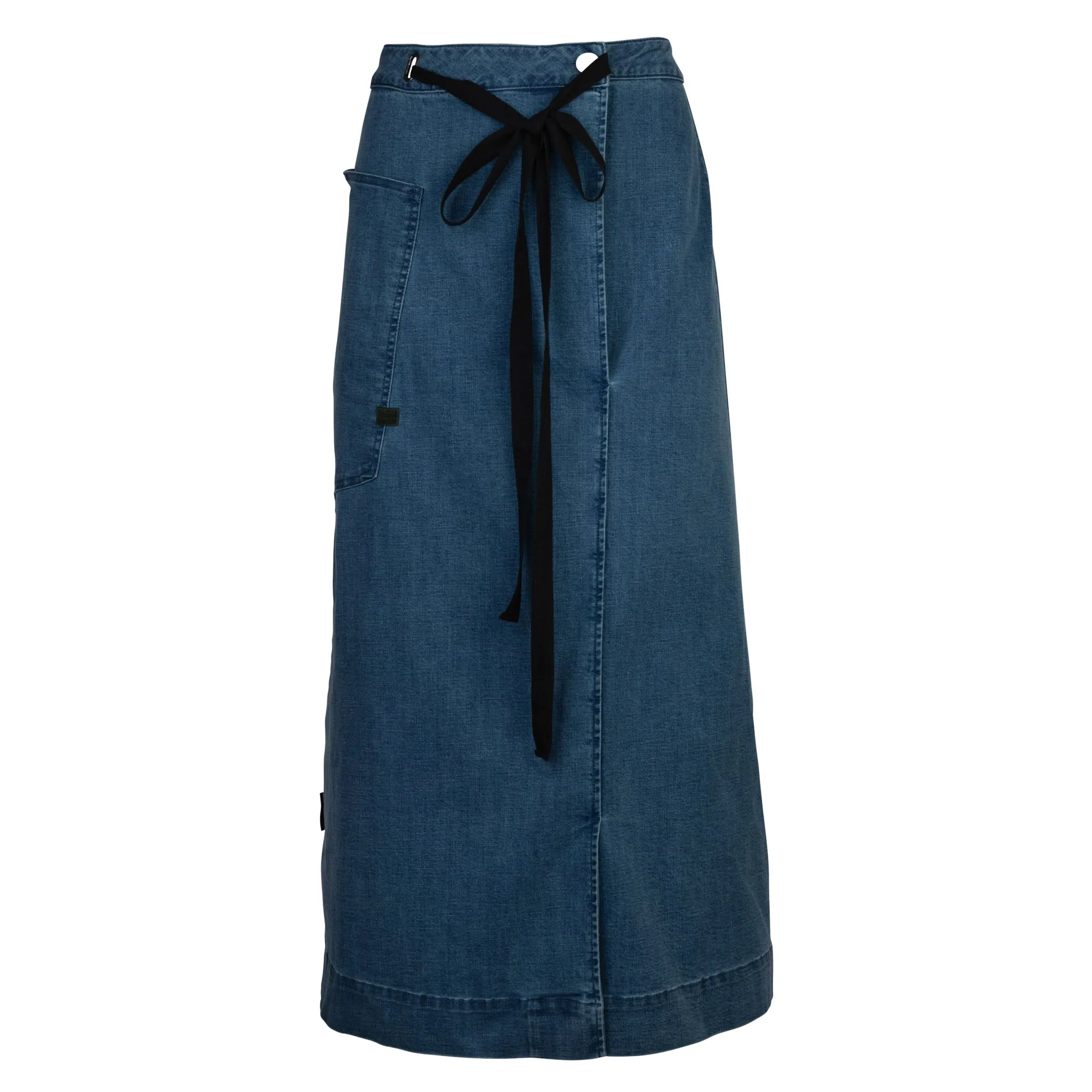 Faves Denim Wrap Skirt with Cotton Tape