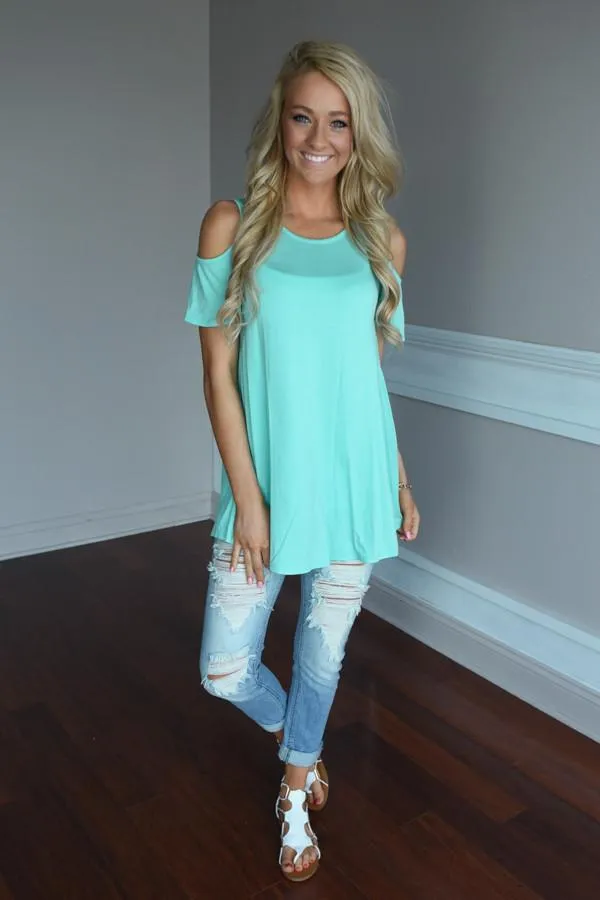 Fine Day Top ~ Turquoise