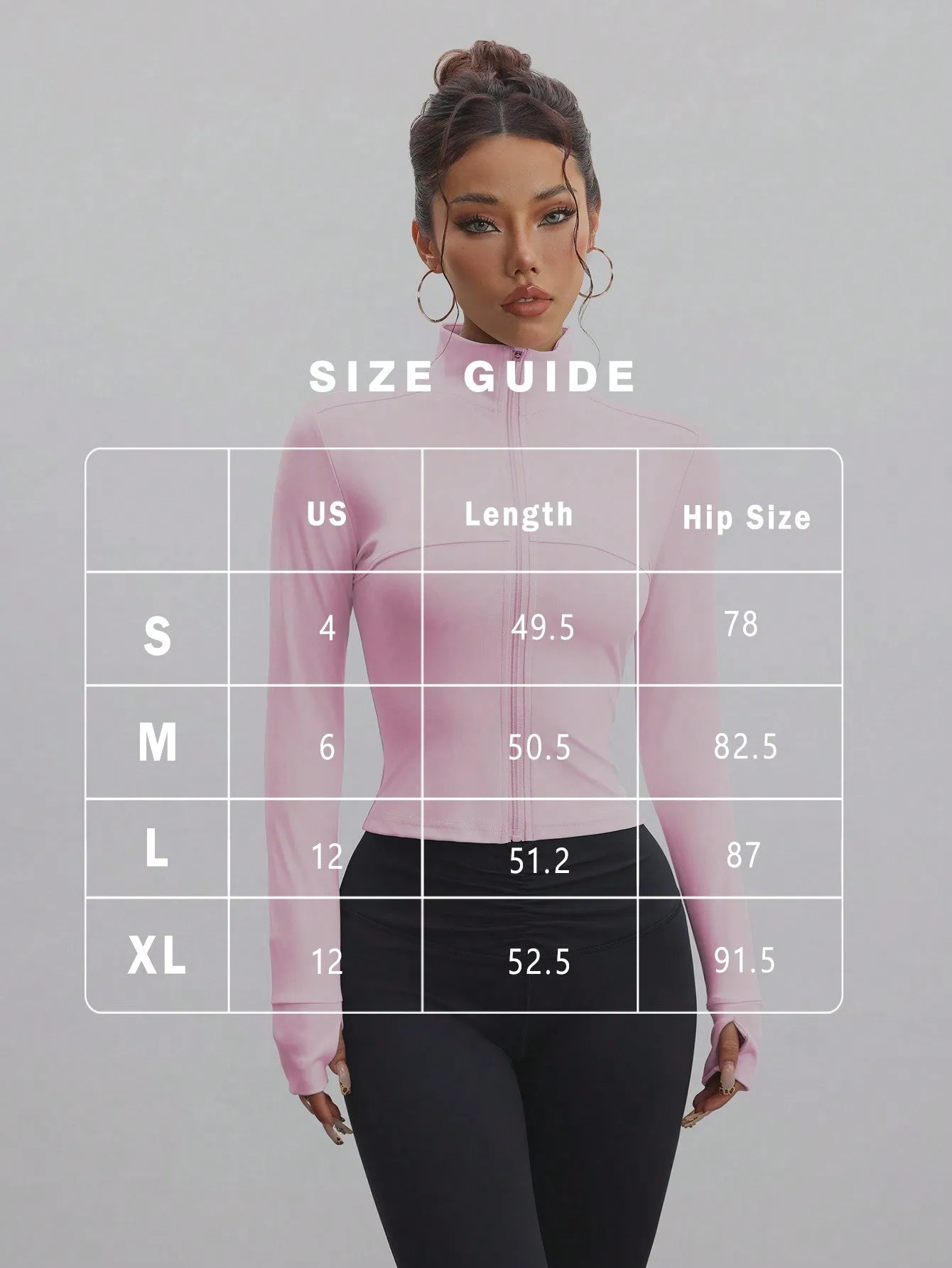 Fitted Women's Fitness Workout Jacket, Zipper Design Stretchy Activewear For Jogging,Running,Yoga,Elegant SpringSummer Stylish Young Look, Slim Fit Long Sleeve