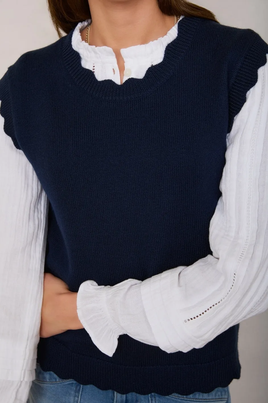 Fleurine Scallop Tank - Midnight