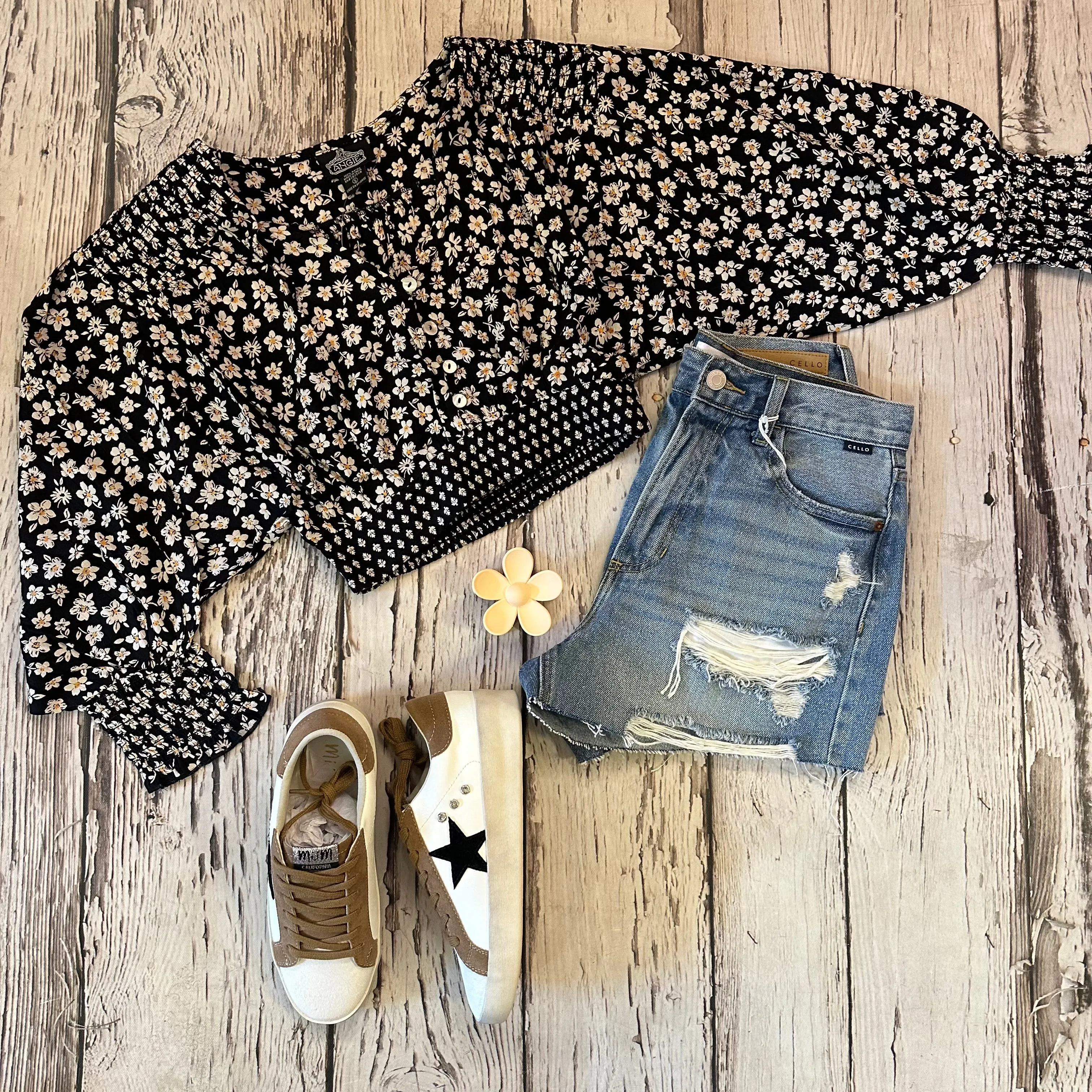 Floral Cropped Long Sleeve