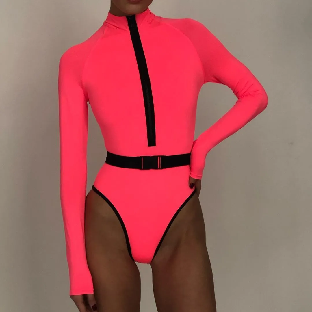Fluorescent sexy ladies swimwear trendy