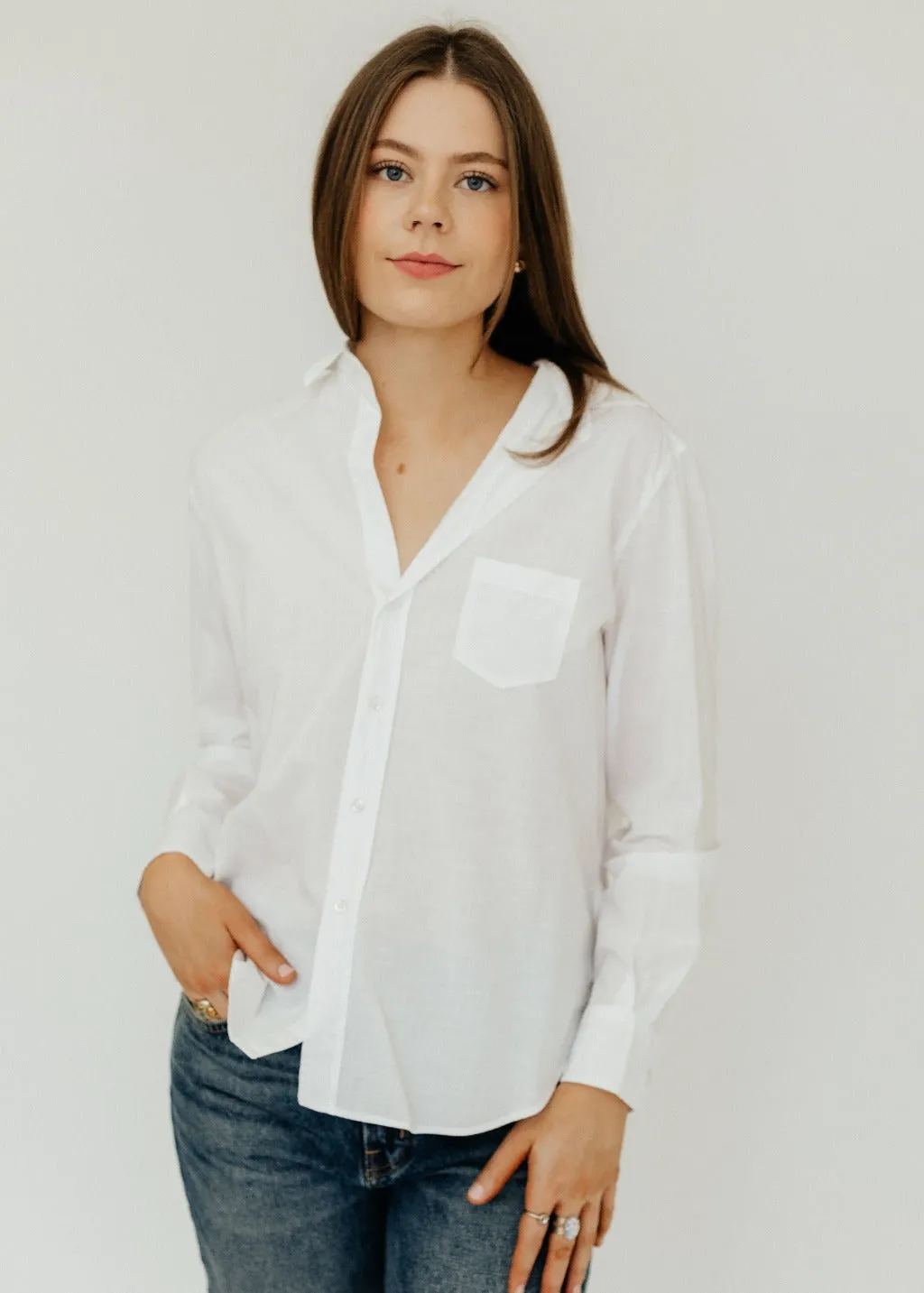 Frank & Eileen 'Eileen' Relaxed Button-Up in White