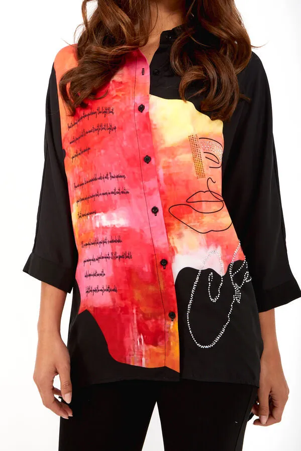 Frank Lyman Chic Jewel Embellished Top