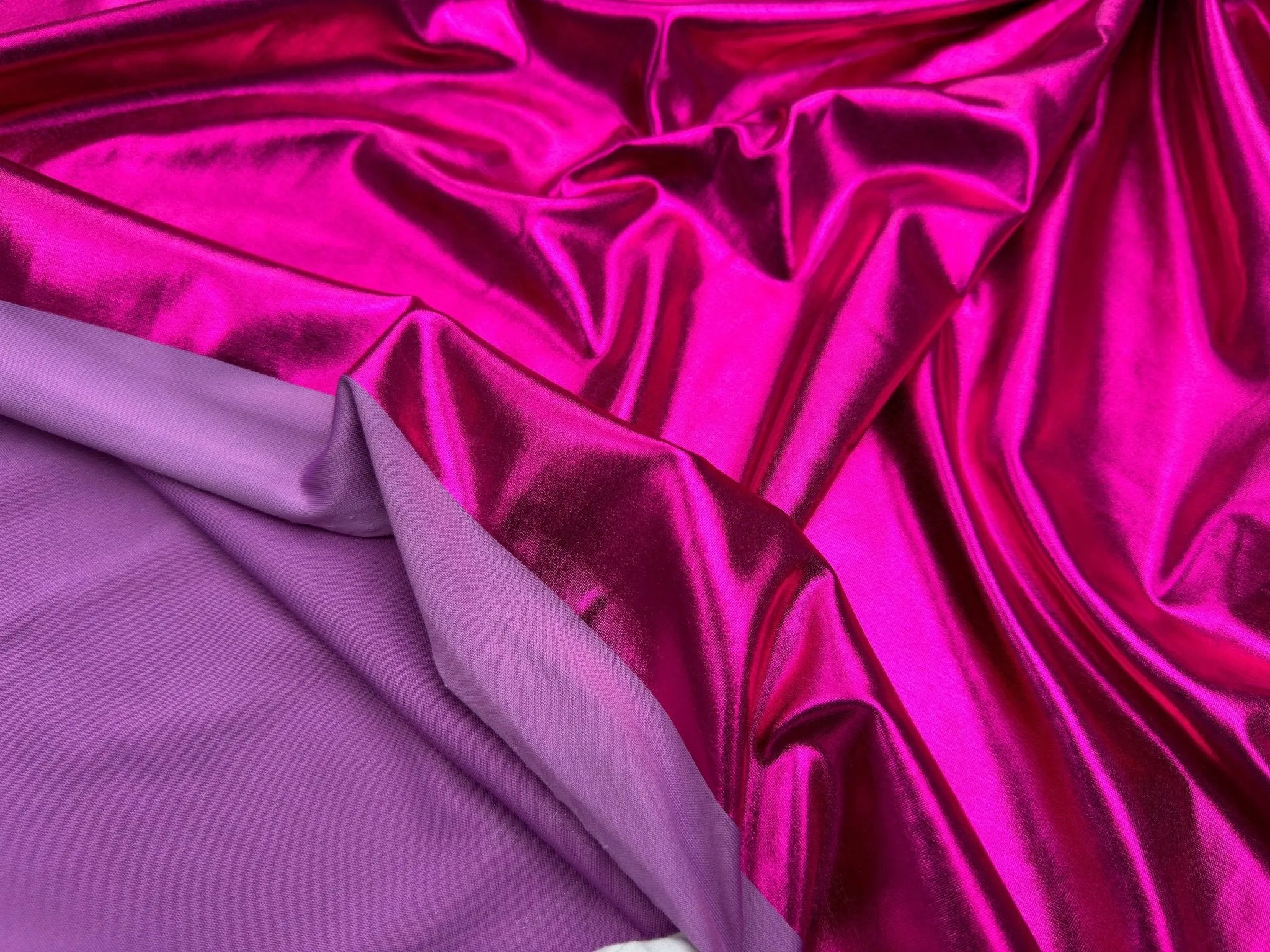 Fuchsia Spandex Lame Foil