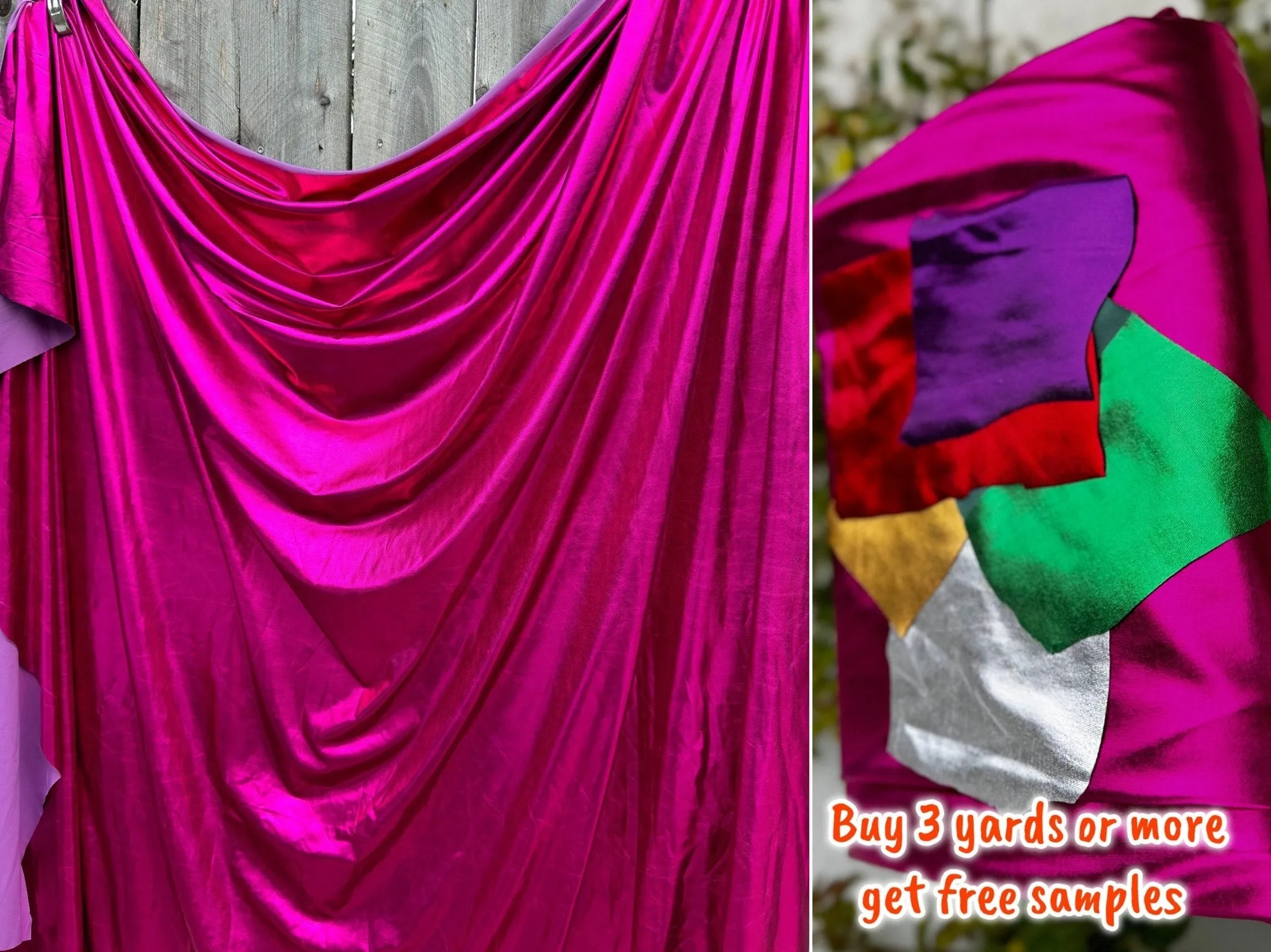 Fuchsia Spandex Lame Foil