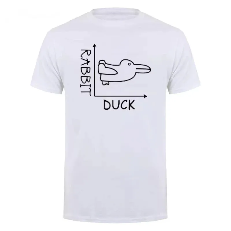 Fun Math Duck Rabbit T-Shirt for Men