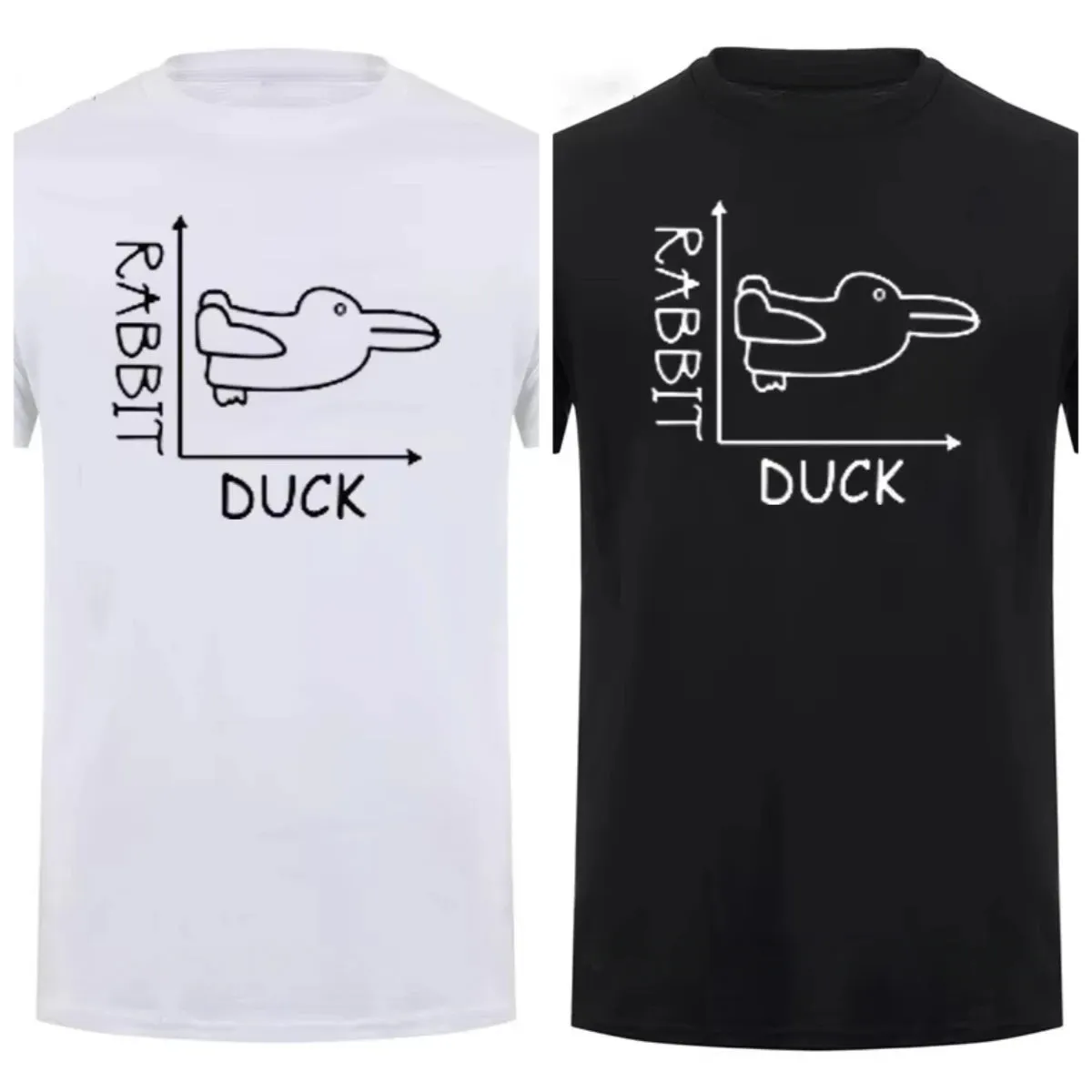 Fun Math Duck Rabbit T-Shirt for Men