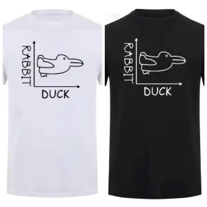 Fun Math Duck Rabbit T-Shirt for Men
