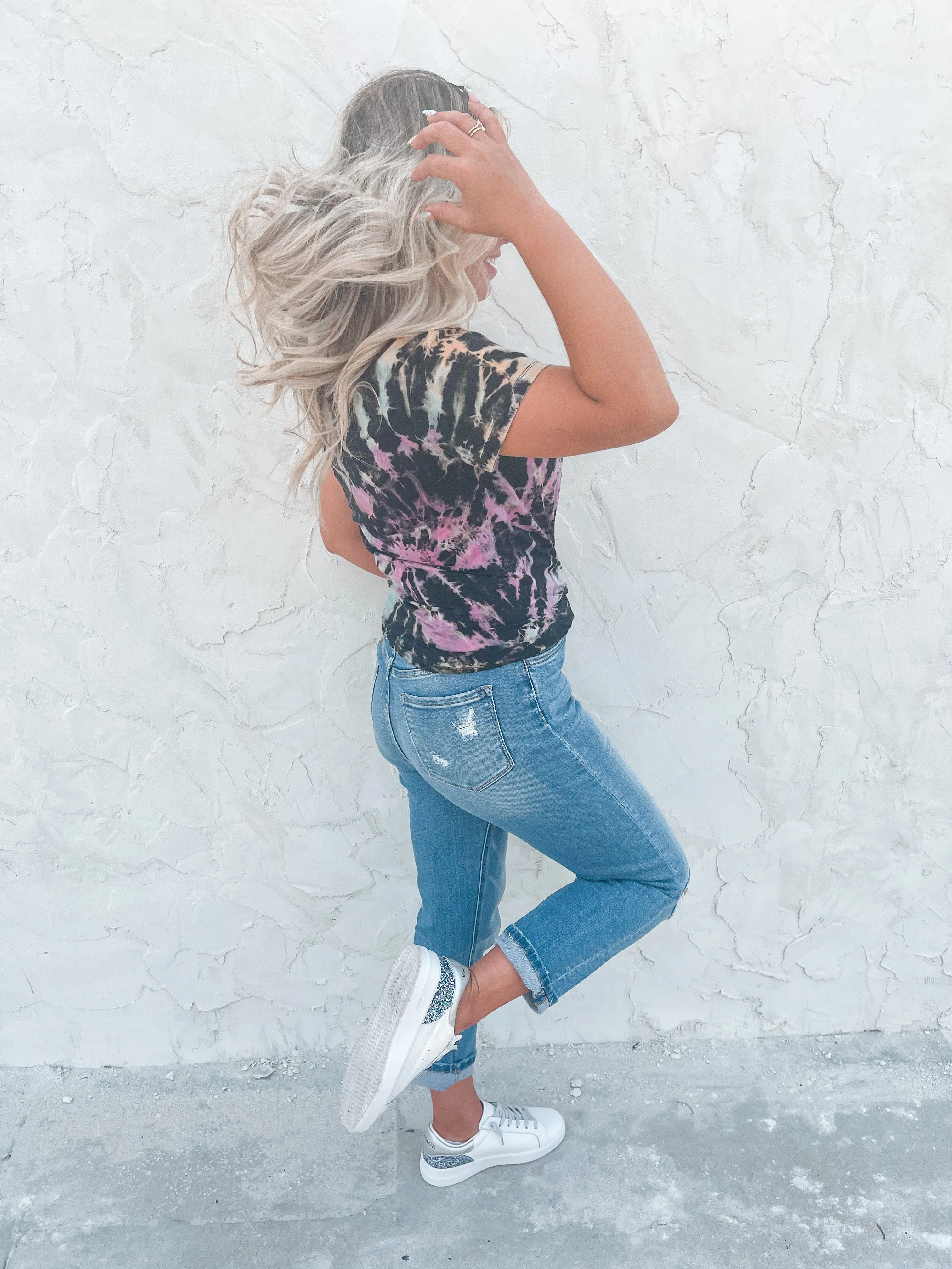 Galaxy Twist Front Midi Top