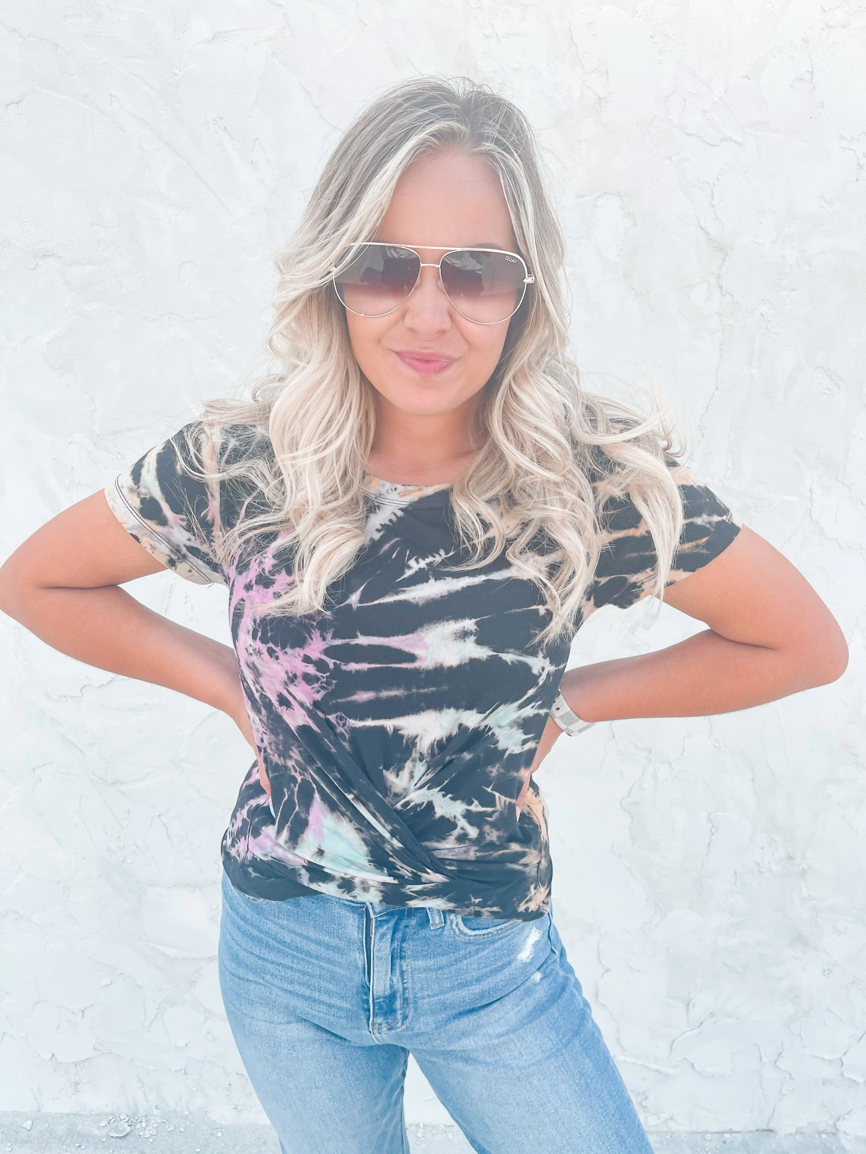 Galaxy Twist Front Midi Top