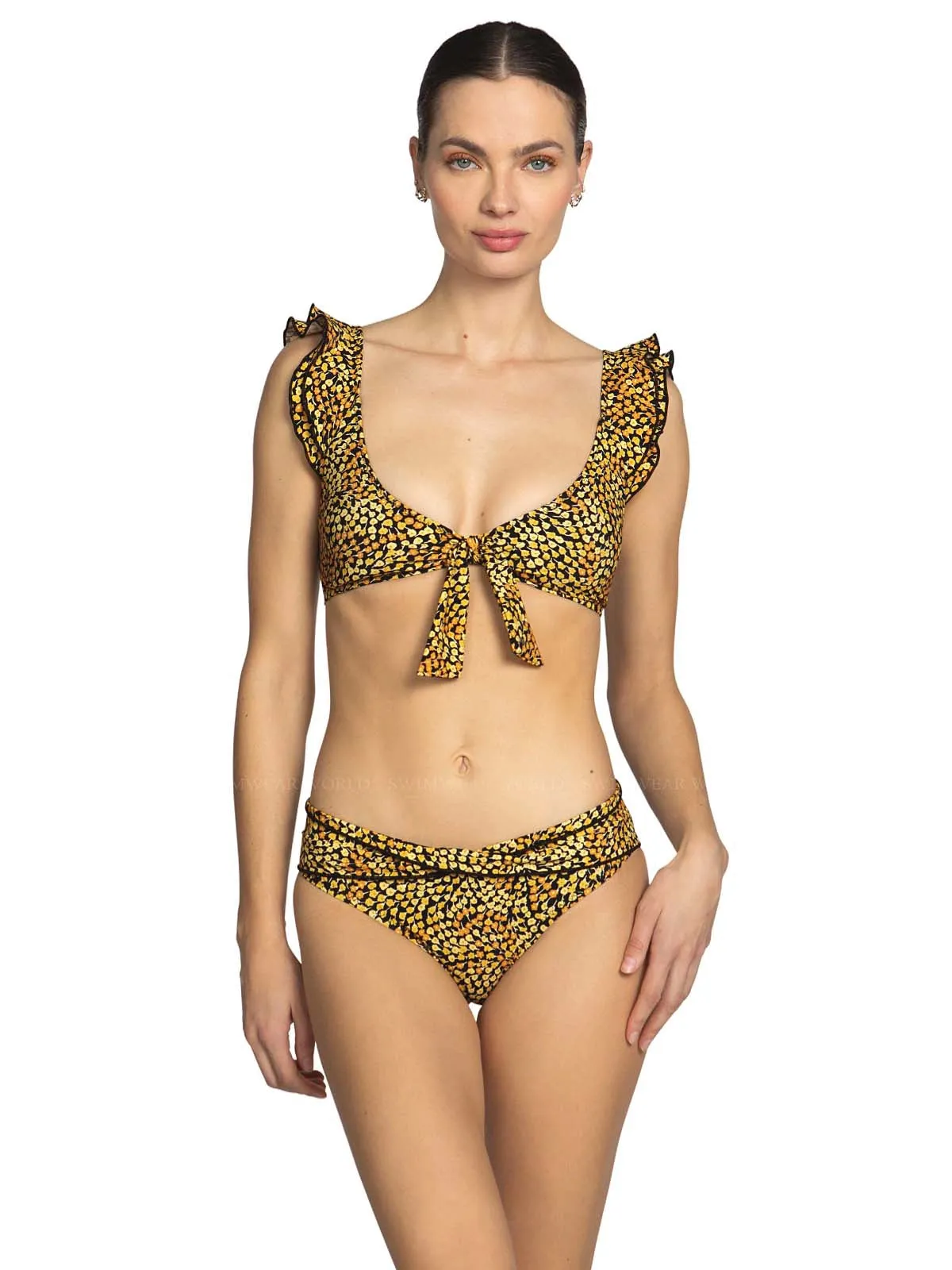 Georgia Ruffle Sleeve-Georgia Twist Bikini