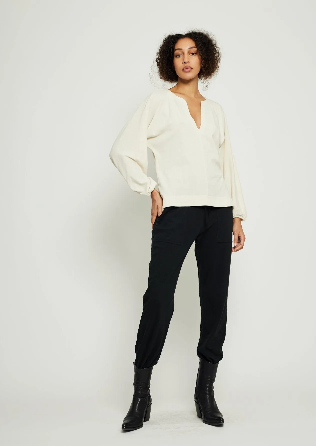 Getty Blouse, Dirty White