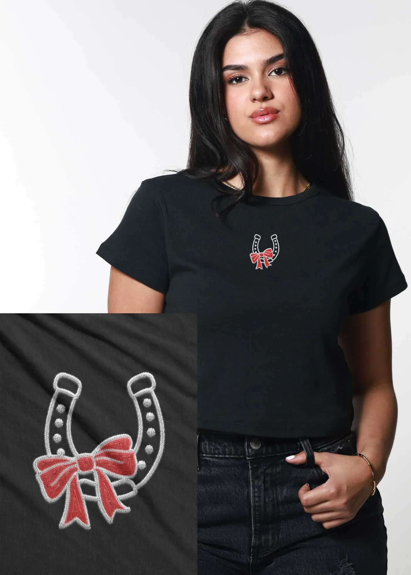 Girl Dangerous Horseshoe Bow Tee