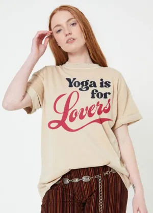 Girl Dangerous Yoga Is For Lovers Tee Sand