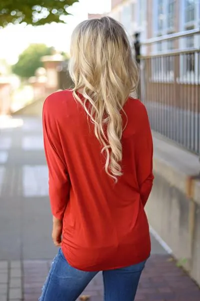 Glam Pocket Top - Rust