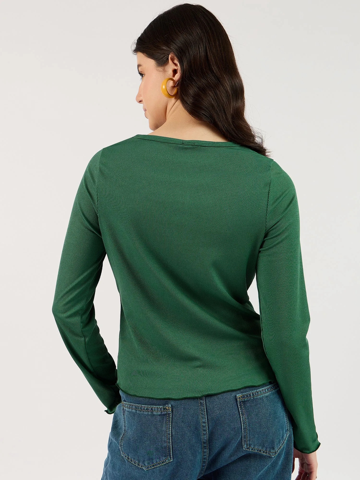 Green Knit Top