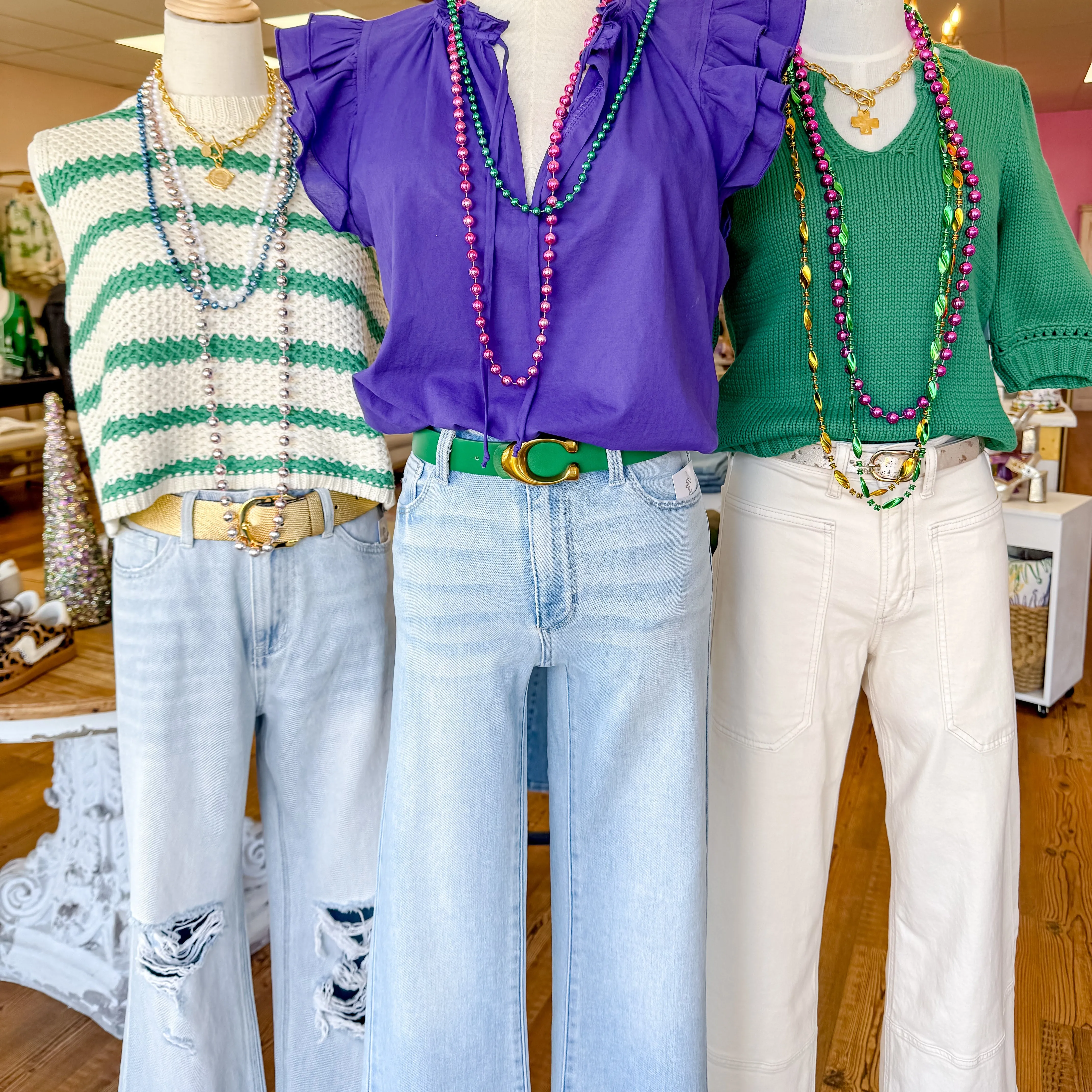 Green Stripe Sweater Vest