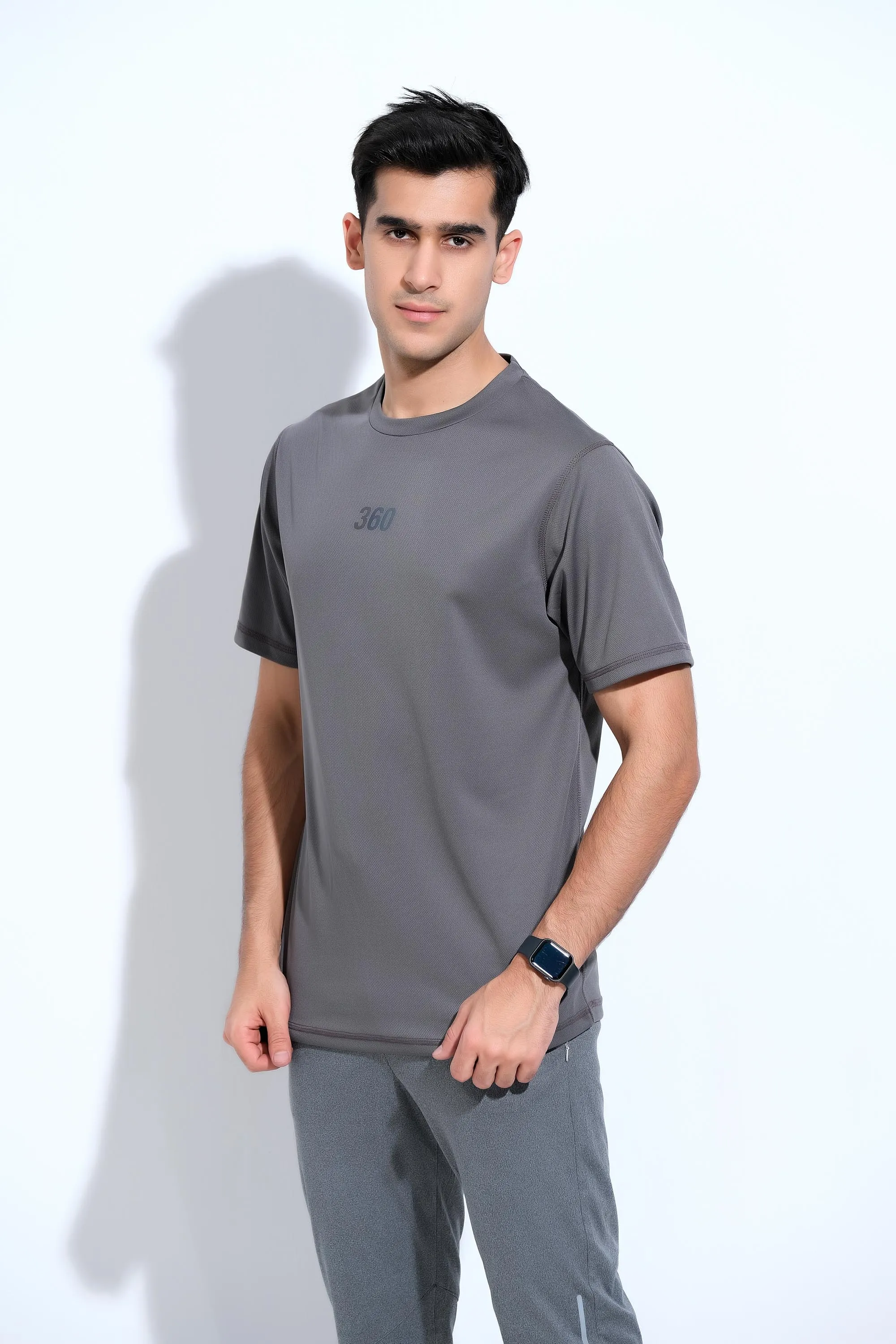 Grey Half Sleeve Gents T-Shirt