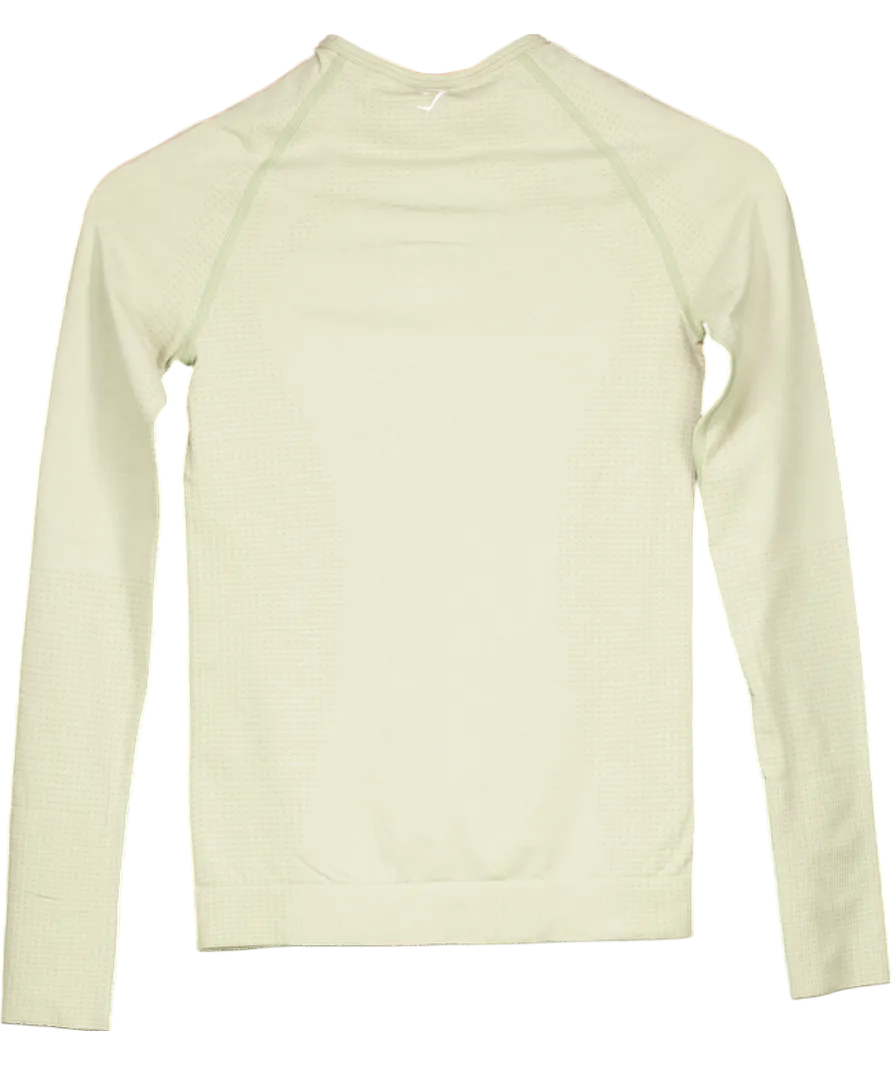 gymshark Green Vital Seamless 2.0 Long Sleeve Top UK S
