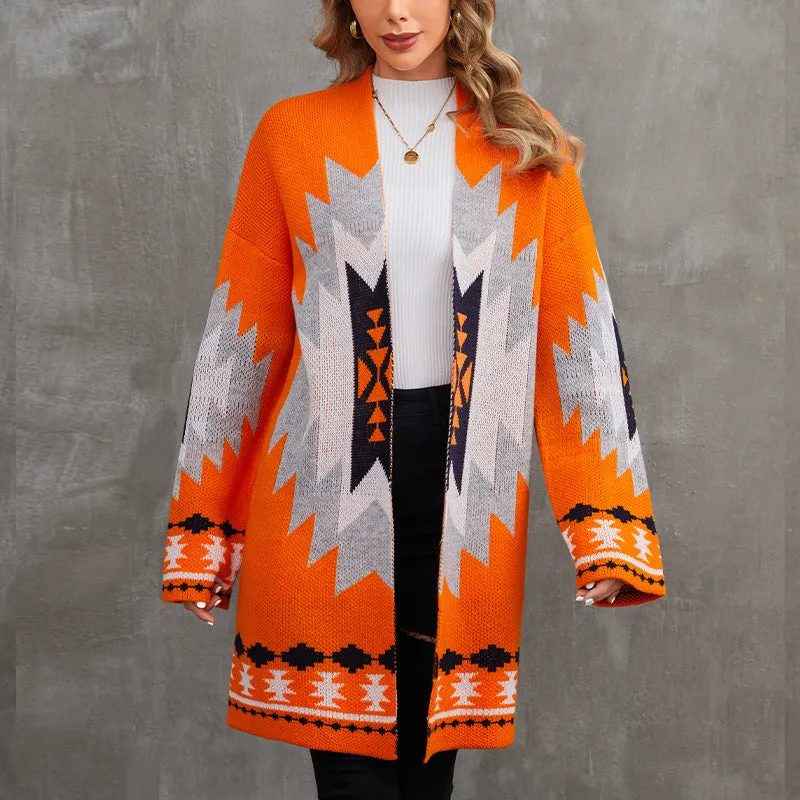 Halloween Winter Knitted Cardigan Sweaters for Women