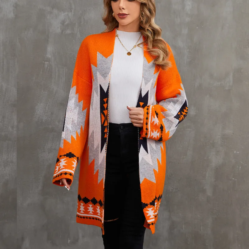Halloween Winter Knitted Cardigan Sweaters for Women