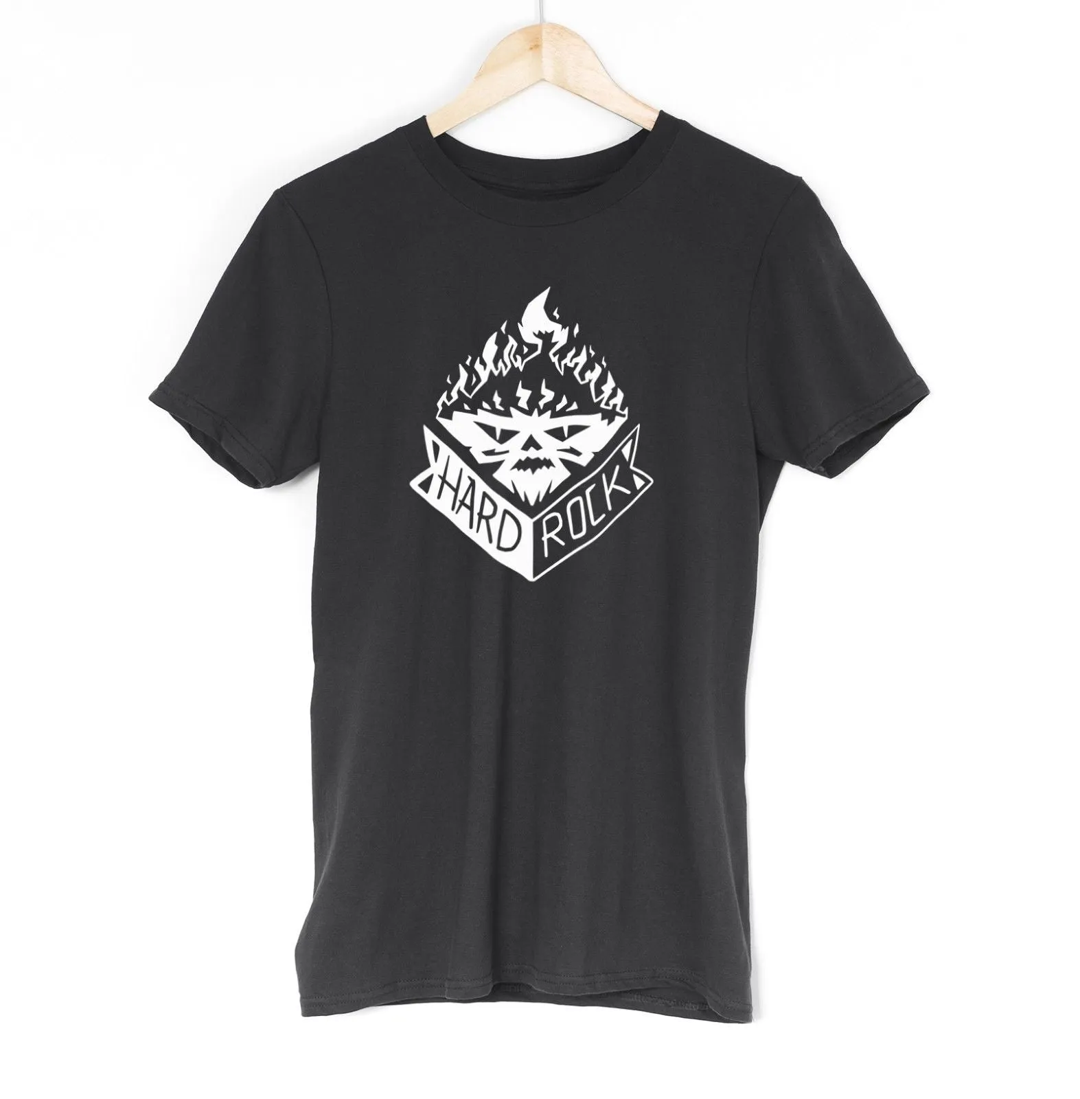 Hard Rock Skull Mens T Shirt Heavy Metal Rocker Summer Men Clothing