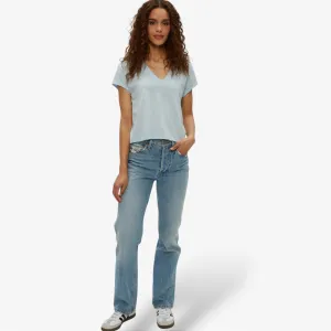 Harlan Cropped V Neck Tee