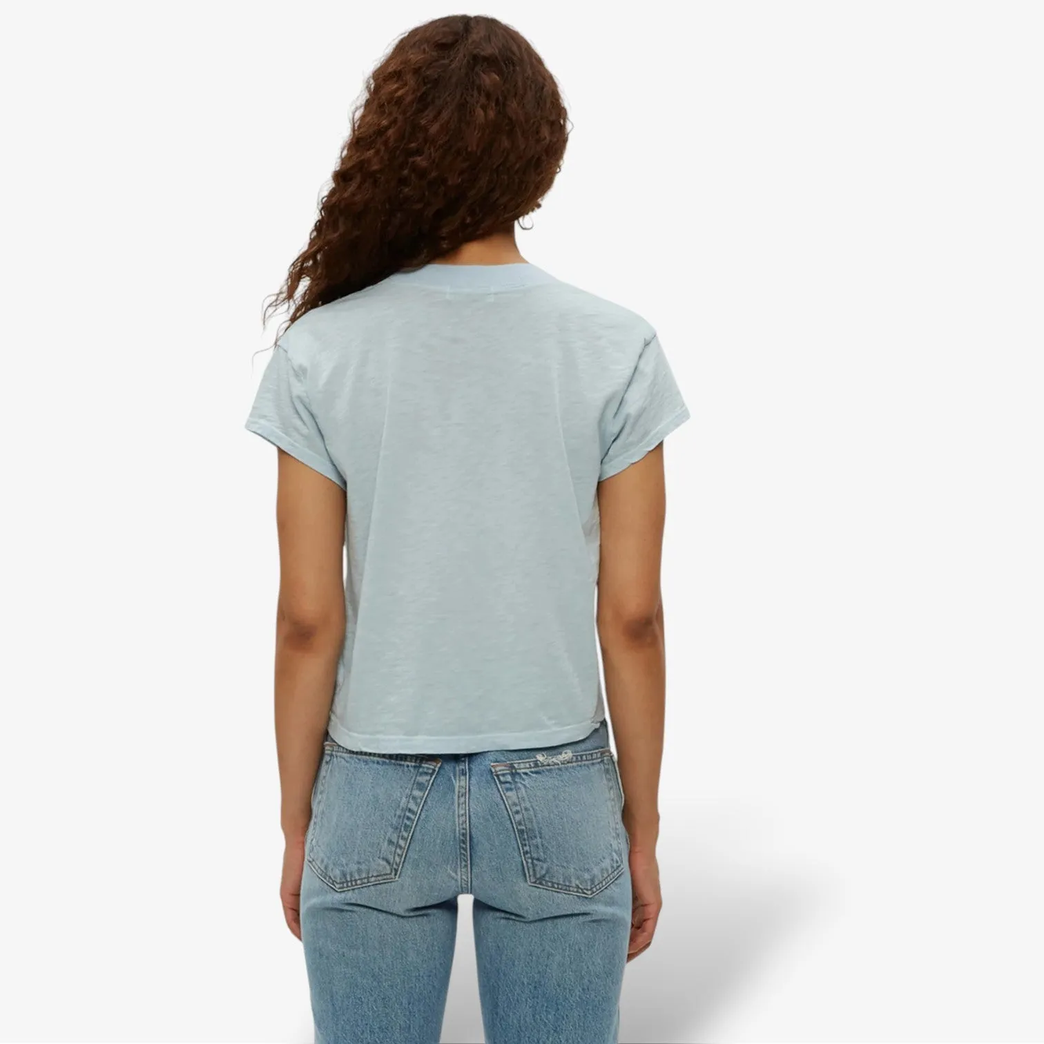 Harlan Cropped V Neck Tee