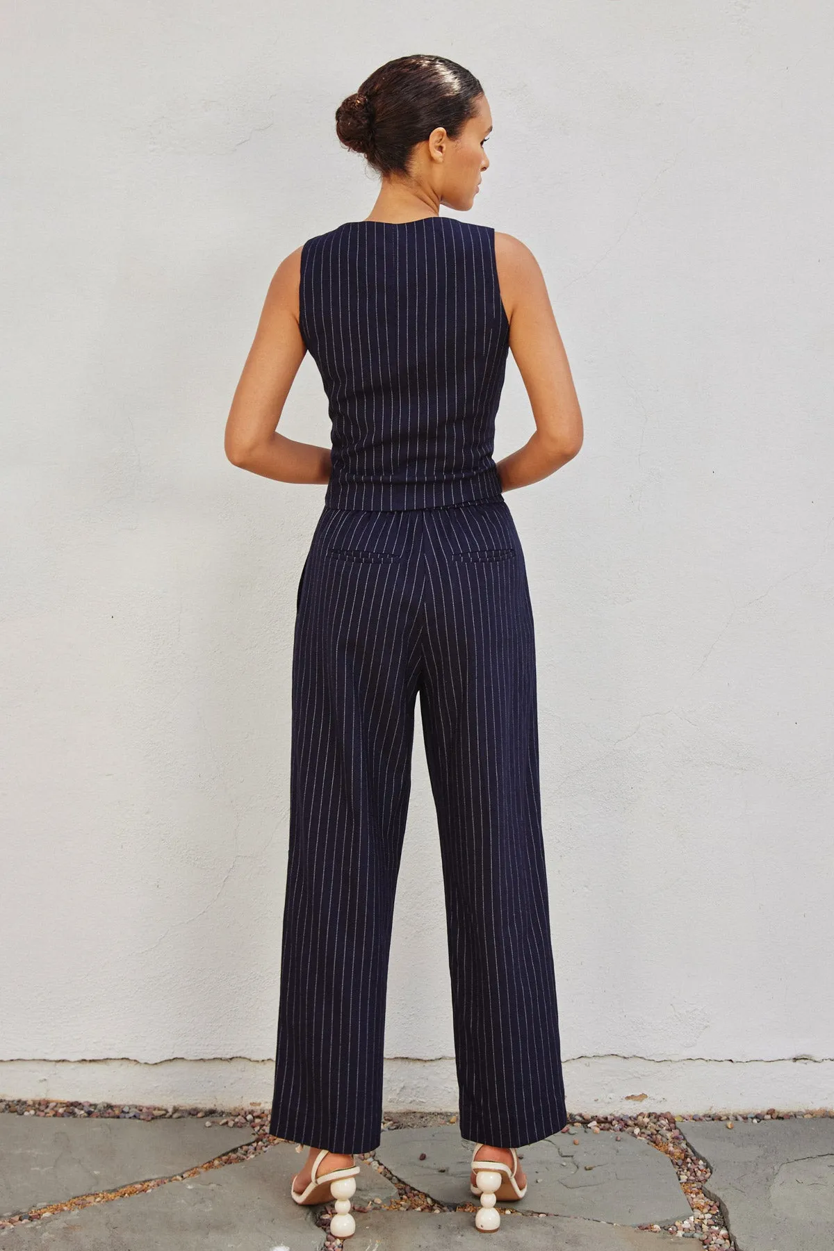 Henri Pinstriped Suit Vest