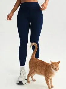 High-Quality Yoga Pants: Sexy Fitness Ruched V Waist Back With Elegant Simple Design, Figure-Flattering Slimming Effect, Peach Butt Lifting, Versatile For Running, Casual, Workout, Yoga