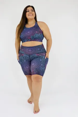 Holographic Mandala  - Dynamic Active - Pocket Long Shorts