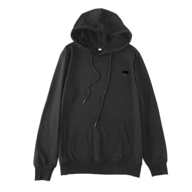 Hooded soft solid cotton Long sleeve t-shirt