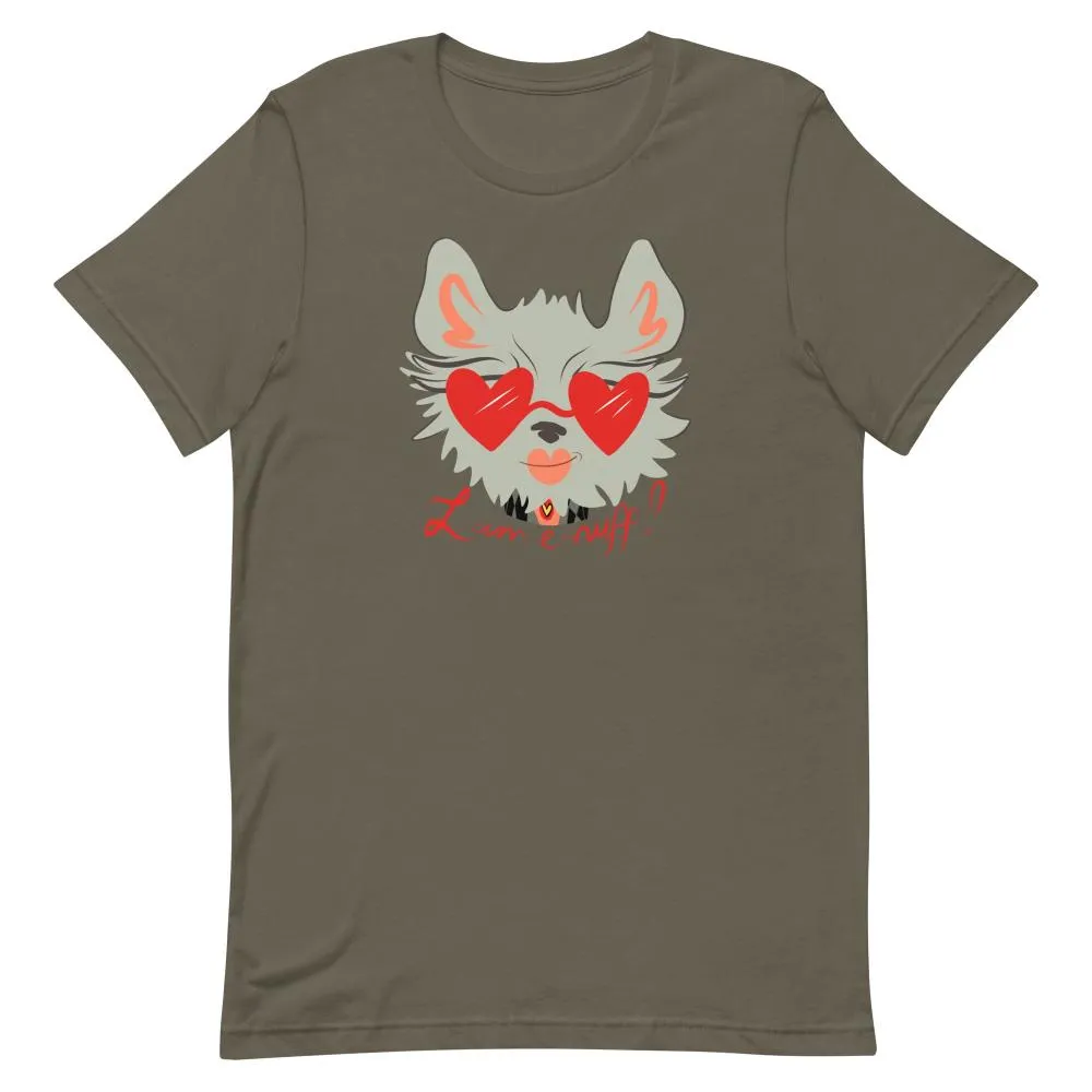 I AM E-NUFF CAT Inspirational Positive Message Cotton Tee for Women