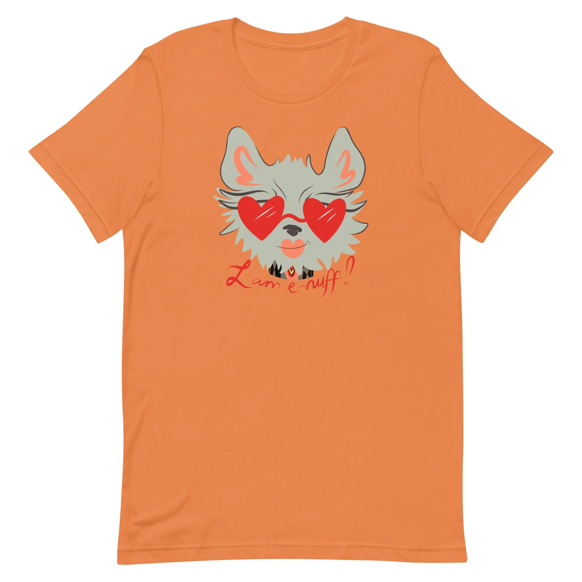 I AM E-NUFF CAT Inspirational Positive Message Cotton Tee for Women