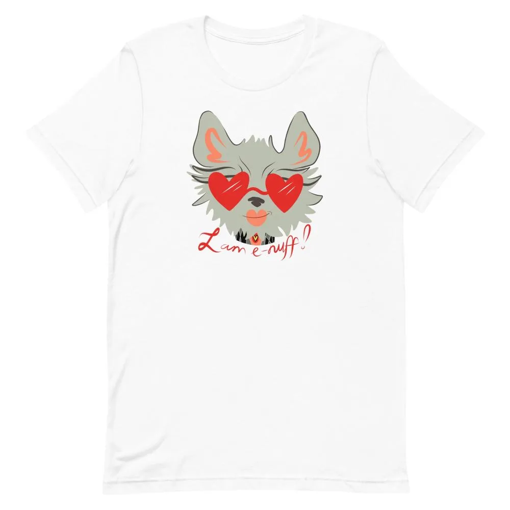 I AM E-NUFF CAT Inspirational Positive Message Cotton Tee for Women