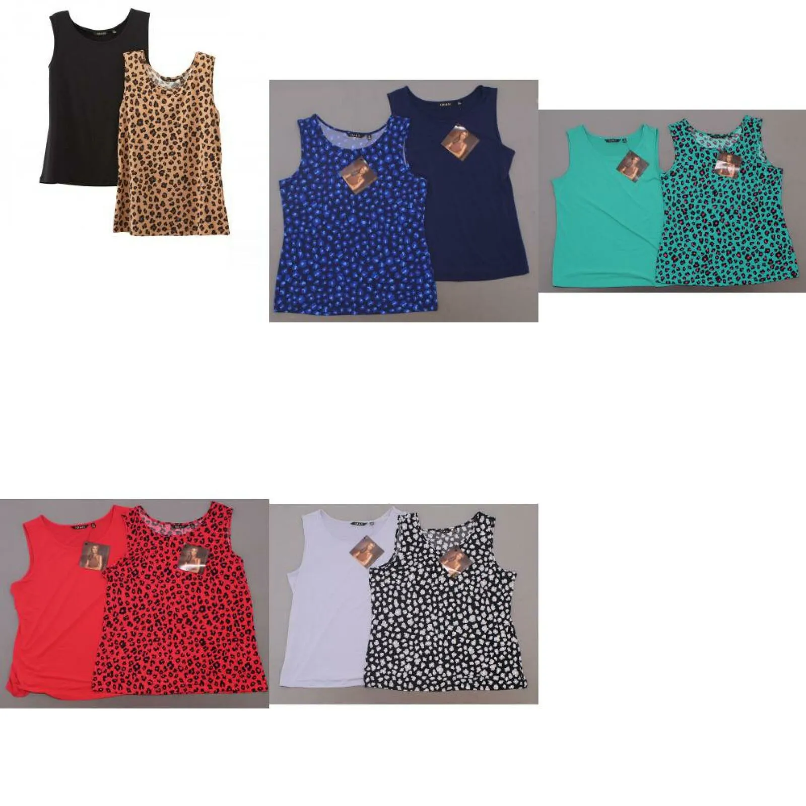 IMAN Women's 2 Pack Global Chic Luxury Resort Tank Tops