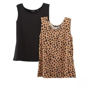 IMAN Women's 2 Pack Global Chic Luxury Resort Tank Tops