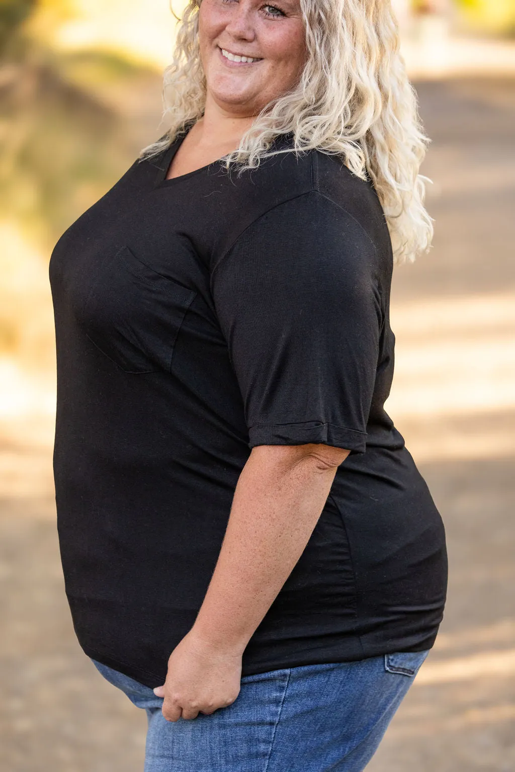 IN PRODUCTION Sophie Pocket Tee - Black